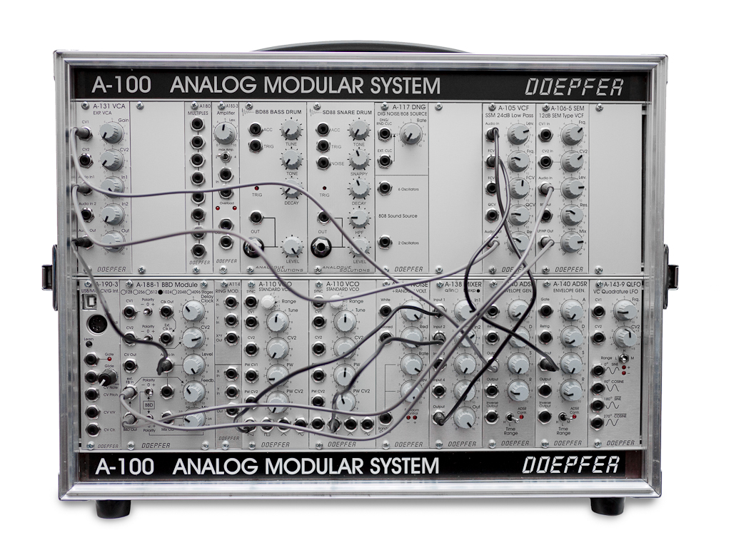 Representative modular synthesizer setup